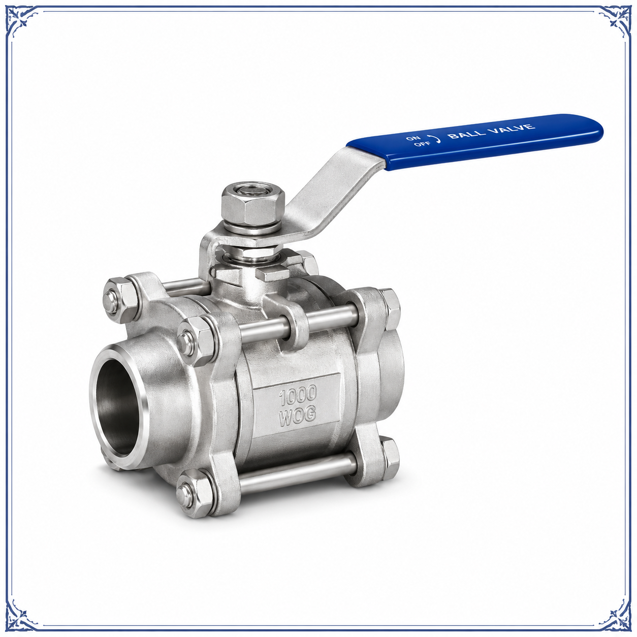 van bi inox hàn 3PC